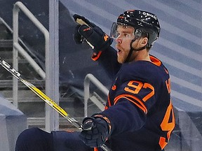 Oilers superstar Connor McDavid registered the first hat-trick of the NHL season and added an assist in Edmonton's 5-2 win over the Canucks on Thursday.