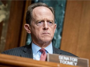 U.S. Senator Pat Toomey (R-PA) during a hearing before the Congressional Oversight Commission at Dirksen Senate Office Building, in Washington, D.C., on Dec. 10, 2020.
