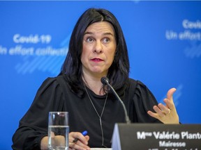 Montreal Mayor Valérie Plante, seen in a file photo, isaid on Monday that store customers should be greeted with "Bonjour," not "Bonjour-Hi."