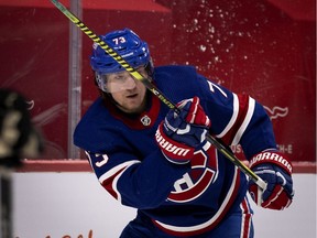 Canadiens' Tyler Toffoli during NHL action against the Ottawa Senators in Montreal on Feb. 4, 2021.