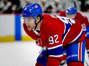 The Canadiens’ Jonathan Drouin has 1-10-11 totals in 15 games this season to rank fifth in team scoring and is also plus-5 in plus/minus differential.
