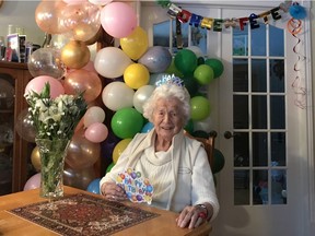 Katheryn Kästner's grandmother, Georgette Laporte Kästner (pictured), turned 101 last month. She used a West Island run Facebook group page to search for birthday decorations.