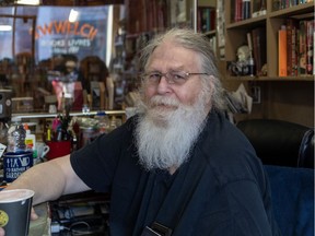 Stephen Welch, owner of S.W. Welch bookstore, which is threatened with closure, at the store on St-Viateur St. on Sunday Feb. 28, 2021.