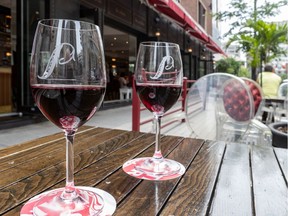 Generic wine glasses in Montreal on Thursday July 16, 2020. Dave Sidaway / Montreal Gazette ORG XMIT: 64742