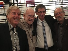 Robert Dean, second from left, with Claude Blanchet, Gaétan Morin and Jean-Guy Frenette.