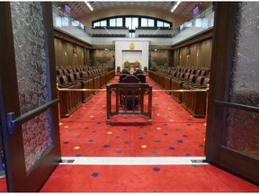 The Senate chamber has a temporary home in Ottawa's former downtown train station, while renovations are underway in the Parliament Buildings.