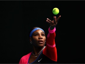 Tennis - Australian Open - Melbourne Park, Melbourne, Australia, February 8, 2021 Serena Williams of the U.S. in action during her first round match against Germany's Laura Siegemund REUTERS/Loren Elliott     TPX IMAGES OF THE DAY