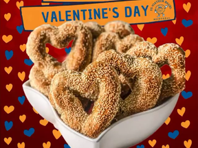 St-Viateur's heart-shaped bagels are being offered in limited quantities on Valentine's Day.