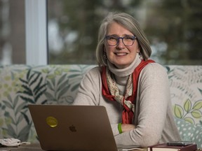 Award-winning writer Louise Penny in the room of her Eastern Townships home, where she writes her novels featuring Chief Inspector Armand Gamache of the Sûreté du Québec.