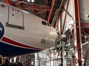 The prime minister's VIP government jet is back in service after more than a year of extensive repairs following an Oct. 18, 2019, collision with a wall in a hangar at Trenton, Ont.