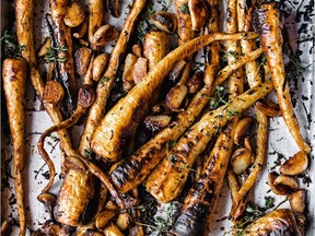 Roasted parsnips mingle with honey, garlic and thyme in Nancy Silverton's recipe.
