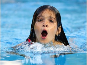 The city of Pointe-Claire announced that registration for local outdoor community pools will begin on Saturday, and the season will run from June 12 to Aug. 19. Pictured is a swimmer from Valois pool taken a few summers ago.