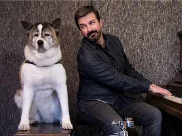 Damien Robitaille and his dog Suki.