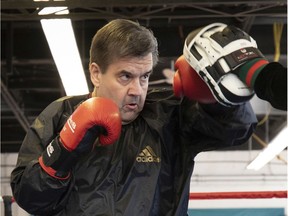 Denis Coderre works out on April 4, 2019.