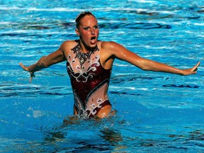 Chloe Isaac of Canada competes in the Solo Free Premilinary during the 13th FINA World Championships at Stadio Pietrangeli on July 22, 2009 in Rome, Italy.