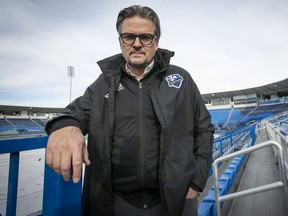 CF Montréal president Kevin Gilmore at Saputo Stadium.