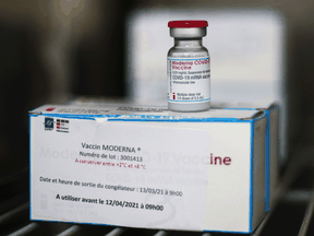 The Moderna vaccines have been manufactured, but the quality assurance work has to be completed before the shipment is sent to Canada.