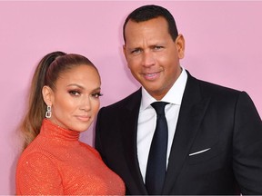 In this file photo taken on June 3, 2019, CFDA Fashion Icon Award recipient US singer Jennifer Lopez and former baseball pro Alex Rodriguez arrive for the 2019 CFDA fashion awards at the Brooklyn Museum in New York City. Jennifer Lopez and Alex Rodriguez have broken up, calling off their two-year engagement, US media reported on March 12, 2021.