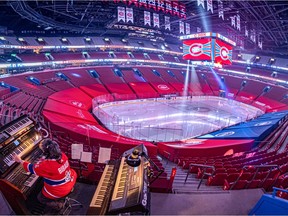 The Montreal Canadiens Edmonton Oilers game at the Bell Centre in Montreal may have been canceled due to COVID on Monday March 22, 2021 but organist Diane Bibaud played on.