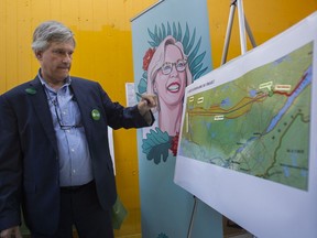 The Green Party of Canada's Daniel Green speaks of his opposition to the GNL Québec project in September 2019.