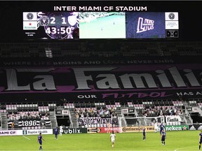 Inter Miami plays Orlando City in an MLS soccer match, the first MLS match at Inter Miami CF Stadium on Aug. 22, 2020, in Fort Lauderdale, Fla.