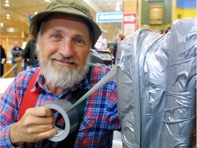 Red Green (Steve Smith) is seen in Edmonton in 2002 promoting his movie Duct Tape Forever. Duct tape's versatility was a running gag on highly popular The Red Green Show, which aired on CBC television for 15 years, ending in 2006.