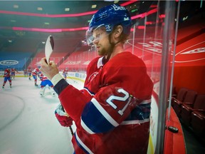 The Canadiens’ Eric Staal posted 45-55-100 totals in 82 games as a 21-year-old with the Carolina Hurricanes in 2006 and helped them win the Stanley Cup.
