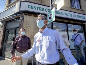 “The premier is supposed to be the premier for all Quebecers, and we are all Quebecers," Ehab Lotayef, president of the Citizens' Rights Movement, said Friday evening outside the Centre Communautaire Islamique Assahaba in east-end Montreal.