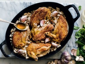 Mimi Thorisson uses a bed of beans for her chicken supreme.