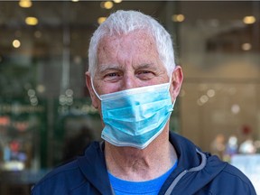 “I’m in favour of the distancing and the (hand) washing, but the curfew I can’t see it being at 8,” says Don MacFarland, 85. He has no problem with wearing masks, either.