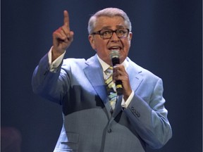 Michel Louvain performs during the 375th concert at the Bell Centre called Bonne Fete Montreal in Montreal, May 17, 2017.