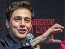 Writer, director and actor Xavier Dolan answers questions at a press conference in Montreal on Sept. 30, 2019 ahead of the première of his film Matthias et Maxime. 