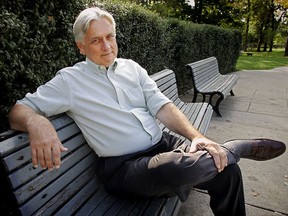 Westmount-10/06/05--Keith Henderson, former leader of the Equality Party has written a book of short stories called The Pagan Nuptials.  Photographed in Westmount Park Thursday.(Books/Donnelly story)GAZETTE PHOTO BY JOHN MAHONEY/ KEITH HENDERSON, NOW ON SABBATICAL FROM TEACHING AT VANIER COLLEGE: "THAT'S MY METIER.....LITERATURE, WRITING, PUBLISHING, EDITING."