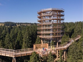Treetop Walk Pohorje in Slovenia, built by Erlebnis Akademie AG (EAK). EAK is the German architectural and development firm building the Laurentians' new attraction.