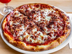 Riviere-des-Prairies' Pub Marco Polo is participating in the first-ever La Pizza Week with this Meatlovers pie.
