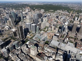 The Montreal skyline in 2018. The city should approve taller buildings with more density, in addition to encouraging air rights to build over existing buildings, Joe Rullier says.