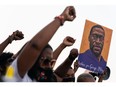 Fists raised, crowds in Atlanta mark the guilty verdict in the trial of Minneapolis police officer Derek Chauvin for the murder of George Floyd.