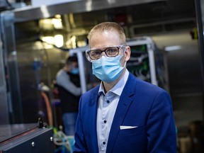 Randy MacEwen, president and CEO of Ballard Power Systems, in the company's headquarters in Burnaby, B.C..