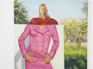 This oil on canvas piece, titled Pink Suit, by artist Janet Werner is on display at the Bradley Ertaskiran gallery until June 13.