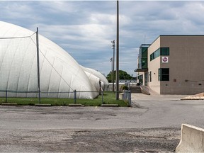 The Catalogna Soccerplexe property has been sold to a developer and is to be converted into a residential project. The Lachine borough hopes to acquire the dome section and relocate it.