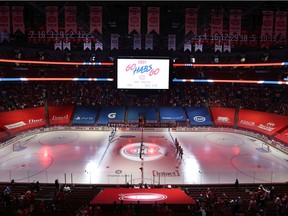 The Montreal Bell Centre hosts the Toronto Maple Leafs and Montreal Canadiens with limited fan capacity in Game 6 of the first-round NHL playoff series in Montreal on May 29, 2021.