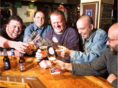 Terry DiMonte, Ziggy Eichenbaum, Derek Johnson, Richard Burnette and Ray Beauchemin at Ziggy's in 2004.