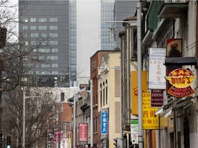 Montreal's Chinatown is slowly being surrounded on all sides by glass and concrete towers.