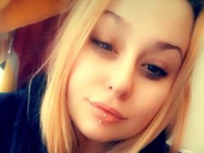 Mélodie Desjardins-Aspirot is white, 5-foot-4 and weighs 135 pounds. She has medium-length blonde hair and brown eyes. She has several tattoos, including one of a name on the left side of her neck and one of a name on her left forearm. She also has a scar on her forehead and has a pierced lip.