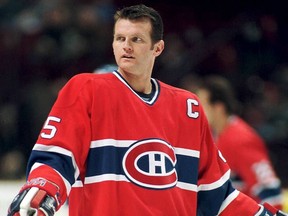 Vincent Damphousse at Canadiens practice on March 2, 1999, three weeks before he was traded to the San Jose Sharks for three draft picks.