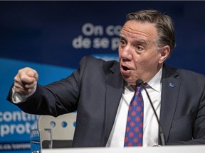 The government of Premier François Legault has come under fire for its spending on opinion polls.