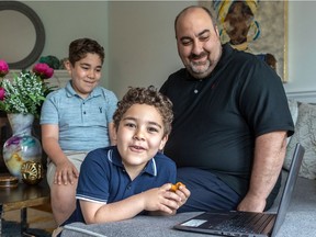 Ali Avsar and his two sons Aiden, 8, and Noah, 6, have created a song and video, Cock-a-Doodle Time.