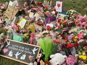 A memorial was created at the corner of Hyde Park and South Carriage roads in London, Ont., in honour of the four members of a Muslim family killed there in what police called a hate-motivated attack.
