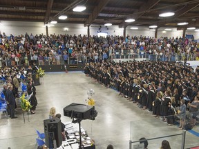 John Rennie high school graduation ceremonies at the Bob Birnie Arena in Pointe-Claire in 2015.