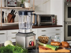 Big enough to blend a large amount of drinks, but sized to tuck under standard-sized cabinets. Wolf Gourmet Pro-Performance 1,500-Watt blender, $600, BestBuy.ca